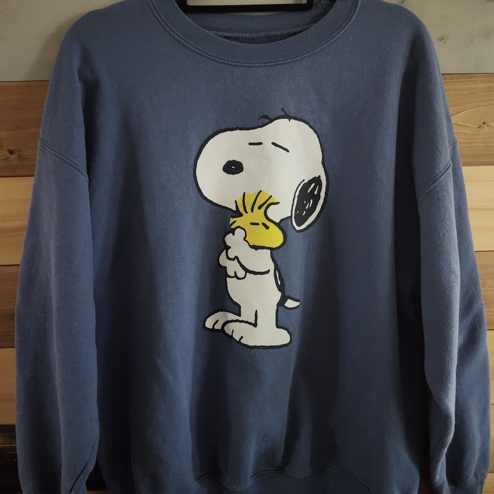 Peanuts Blue Crewneck Sweater with Snoopy